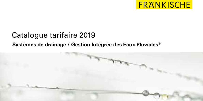 catalogue tarifaire FRÄNKISCHE