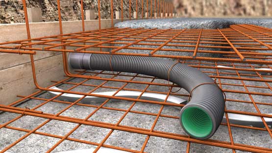 Kabuflex gaine de protections dans le beton armé